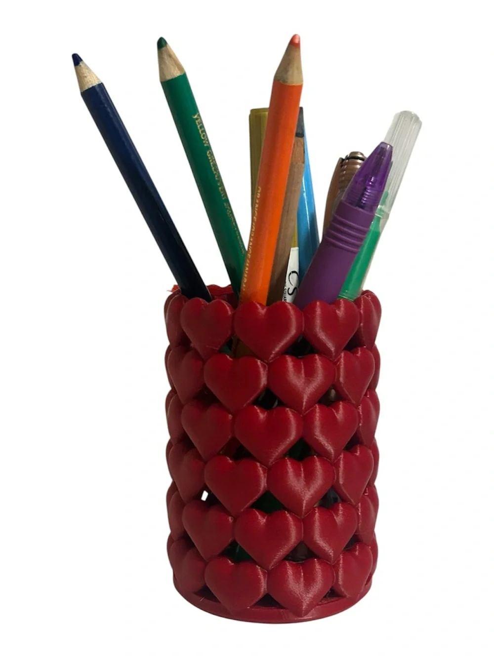Red Heart Makeup Brush Holder - Women Makeup Brushes & Tools
